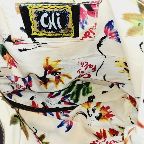 Chi by Falchi Hobo Tapestry Shoulder Bag Italy - Picture 6 of 10